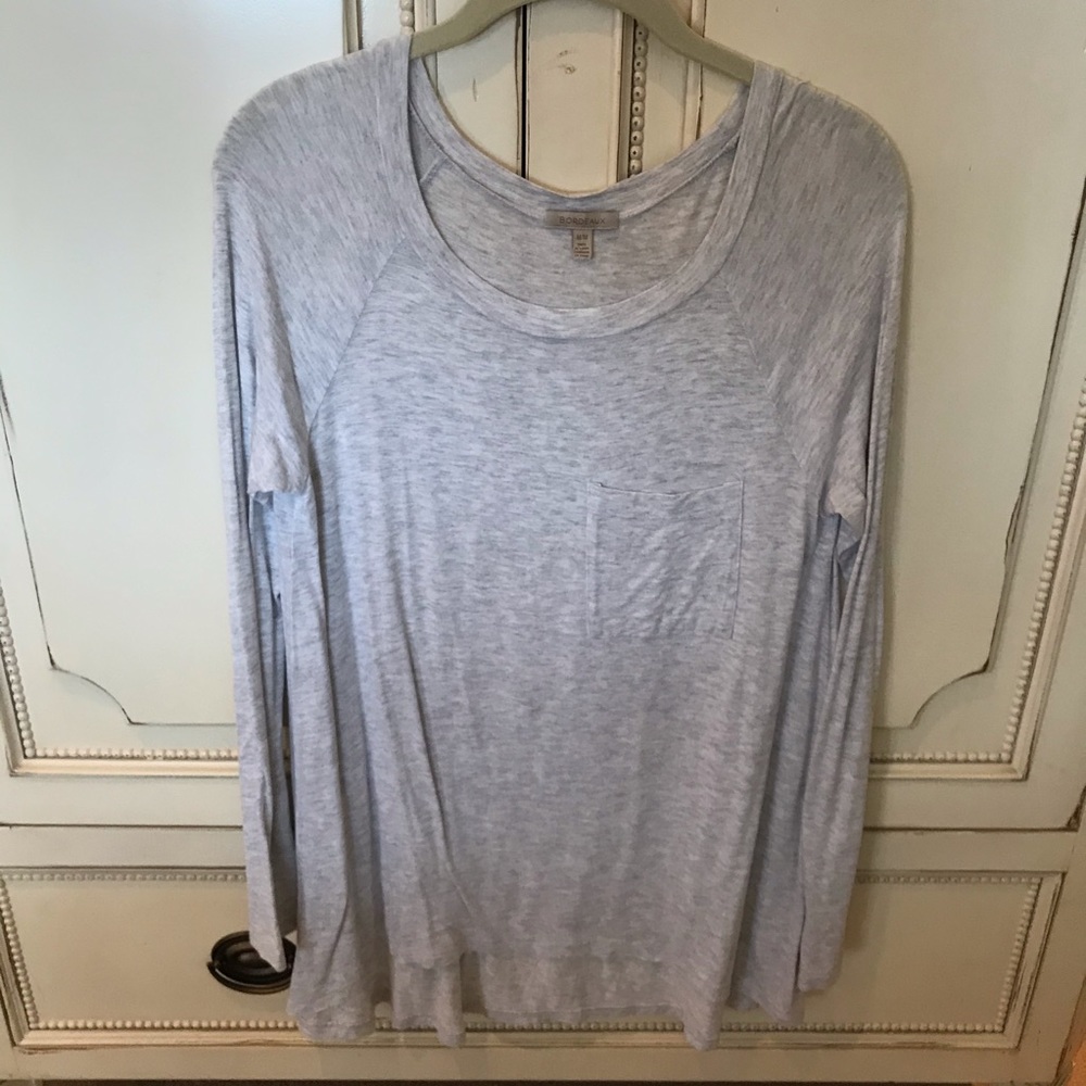 Bordeaux Heather Grey Long Sleeve Shirt